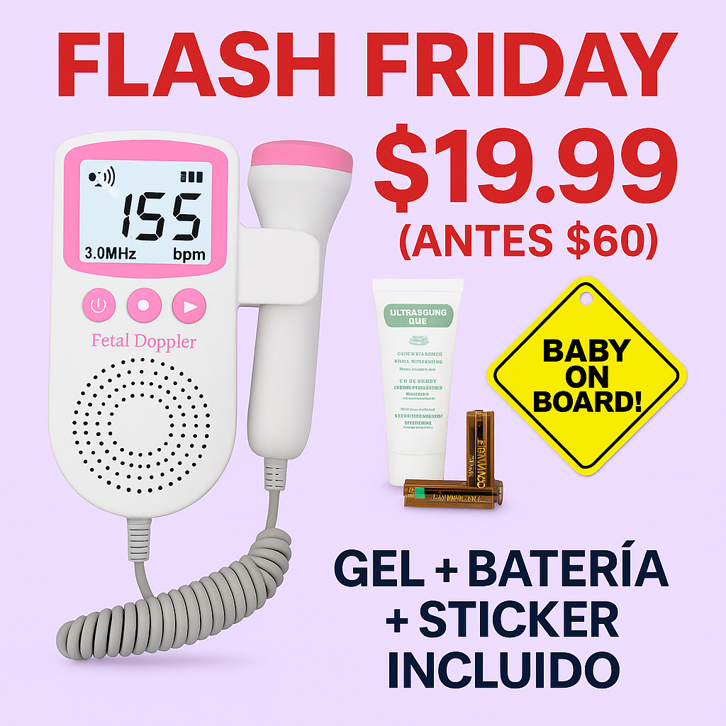 Fetal Doppler Heartbeat Monitor – Listen to Your Baby Anytime at Home🥹